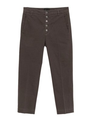 DONDUP: jeans dritti, a sigaretta - Jeans Nima a gamba dritta con bottoni