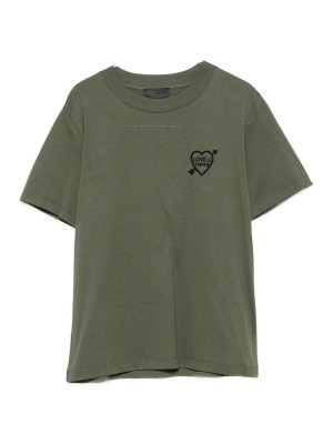 DONDUP: t-shirt - T-shirt verde in cotone