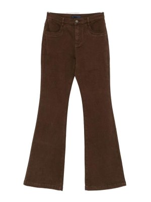 ELEH: jeans a zampa - Jeans a zampa di jeans marrone scuro