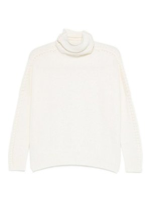 KUJTEN: maglia collo rotondo - Maglione Thea in puro cashmere bianco