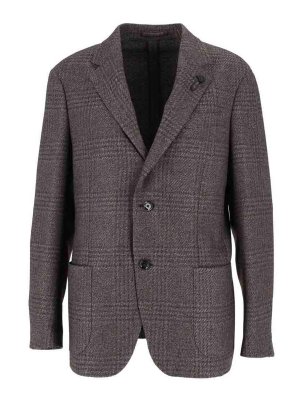 LARDINI: casual jackets - Grey Wool-Blend Jacket For Men