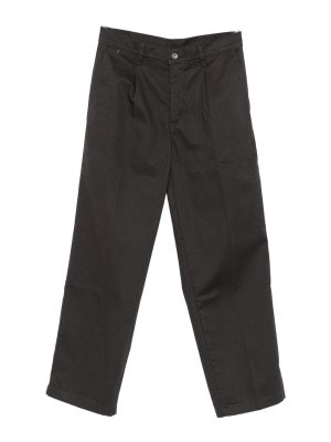 LEVI'S: casual trousers - Dark Grey Cotton Casual Trousers