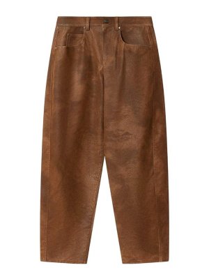 Isabel Marant Etoile: Pantalons en cuir - Pantalons En Cuir - Marron