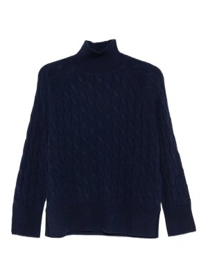 MARELLA: Strickpullover mit Rundhalsausschnitt - Rundhalspullover - Blau