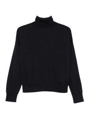 MARELLA: maglia collo rotondo - Maglione a collo alto in lana blu scuro Gioia