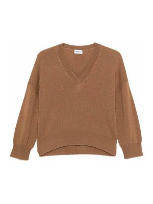 MARELLA: Suéteres con cuello pico - Suéter Cuello Redondo - Camel