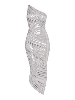 Norma Kamali: Vestidos de cóctel - Vestido De Cóctel - Plata