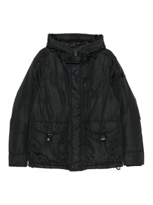 PEUTEREY: parkas - Black Ronnie Technical Fabric Parka Jacket