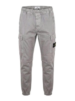 STONE ISLAND: casual trousers - Mens Cotton Cargo Trousers With Pockets
