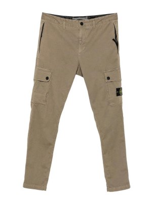 STONE ISLAND: Pantalons casual - Pantalons Décontractés - Vert Foncé