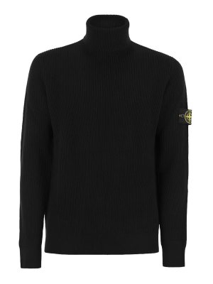 STONE ISLAND: Pull col rond - Pull Col Rond - Noir