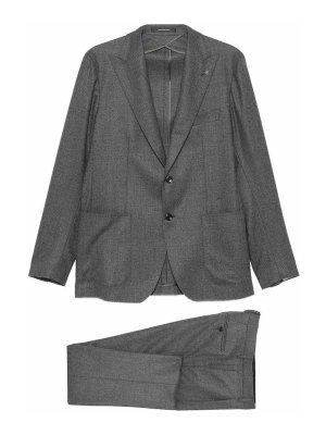 TAGLIATORE: shirts - Mens Grey Wool Suit