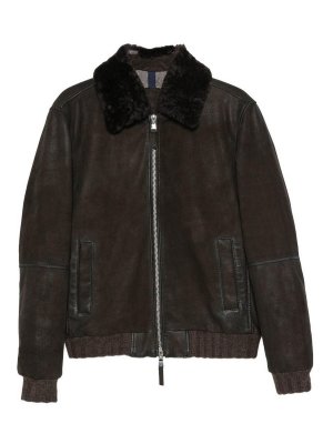 THE JACK AND JACKIE LEATHERS: leather jacket - Noho Brown Leather Jacket With Pockets
