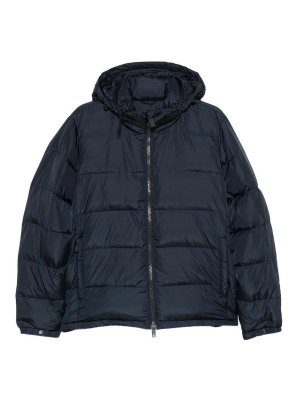 ASPESI: padded jackets - Navy Blue Padded Nylon Down Jacket