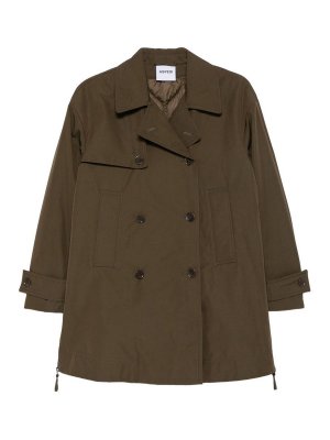 ASPESI: Trenchs - Trench-Coat - Vert Foncé