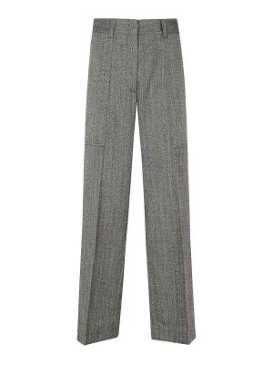 FORTE FORTE: Tailored & Formal trousers - Elegant Grey Straight-Leg Trousers