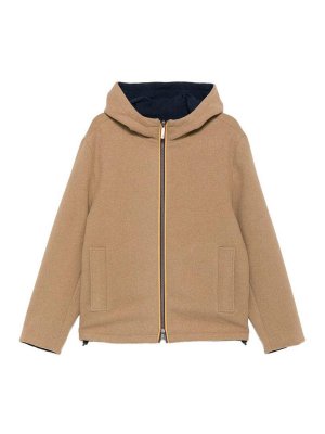 K-WAY: casual jackets - Beige Claudel Hooded Jacket