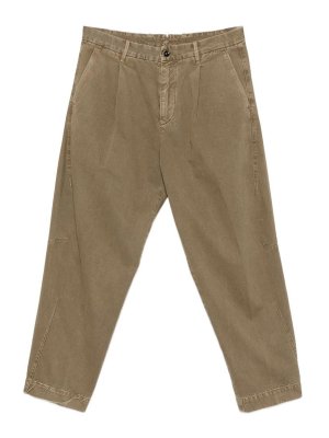 NINE IN THE MORNING: casual trousers - Giulio Brown Cotton Trousers With Pockets