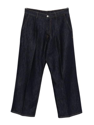 NINE IN THE MORNING: Jeans Rectos - Vaqueros Rectos - Azul