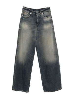 NINE IN THE MORNING: Jeans Rectos - Vaqueros Rectos - Azul