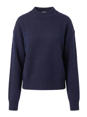 Pinko: Strickpullover mit Rundhalsausschnitt - Rundhalspullover - Blau