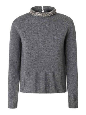 Pinko: crew necks - Grey Sweater