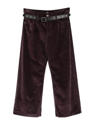 Pinko: casual trousers - Bordeaux Cyntia Velvet Trousers