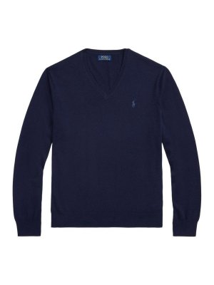 POLO RALPH LAUREN: クルーネック - クルーネック - ブルー
