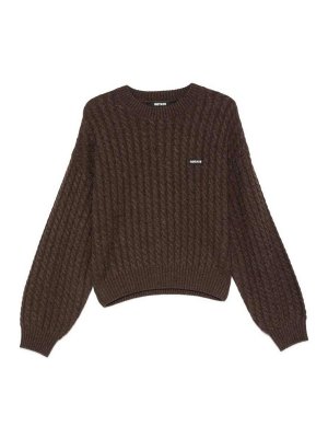 ROTATE Birger Christensen: Pull col rond - Pull Col Rond - Marron
