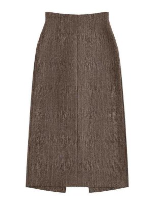 Maison Margiela: Jeans patte d'éléphant - Jean Évasé - Marron