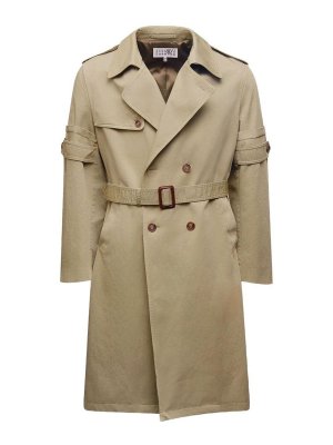 MM6 MAISON MARGIELA: トレンチコート - トレンチコート - ベージュ