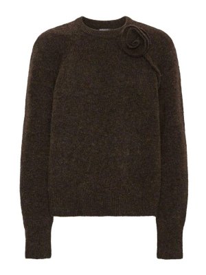 ROTATE Birger Christensen: Pull col rond - Pull Col Rond - Marron