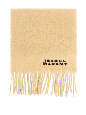 ISABEL MARANT: scarves - Scarf With Fringes And Logo