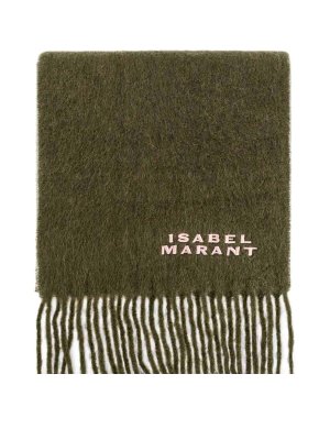 ISABEL MARANT: scarves - Scarf With Fringes And Logo