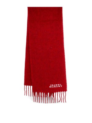 ISABEL MARANT: scarves - Scarf With Fringes And Logo
