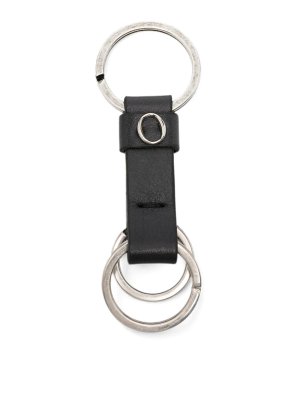 ORCIANI: key holders - Black Lagoon Leather Keychain