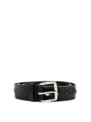 ORCIANI: belts - Black Bull Soft Leather Belt