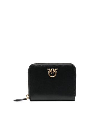 Pinko: wallets & purses - Taylor Zip Wallet In Black Leather