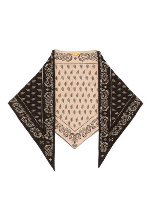 GUEST IN RESIDENCE: scarves - Black And Beige Pure Cashmere Scarf