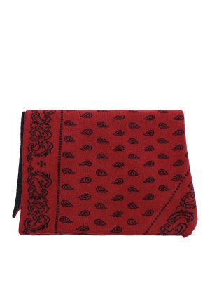 GUEST IN RESIDENCE: scarves - Red And Black Paisley Cashmere Scarf