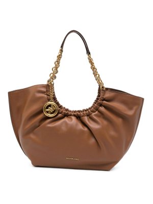 MICHAEL KORS: borse a spalla - Borsa a tracolla marrone arricciata