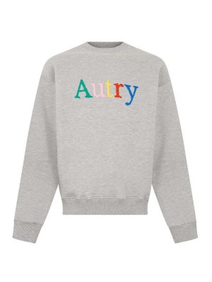 AUTRY: Sweatshirts & Sweaters - Multicolor Melange Logo Sweatshirt