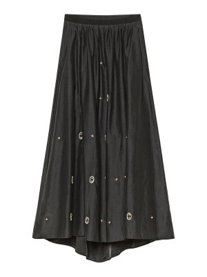 FORTE FORTE: gonne al ginocchio  e longuette - Gonna Svasata Black