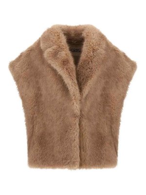 HERNO: Fourrure - Manteau En Fourrure - Jaune