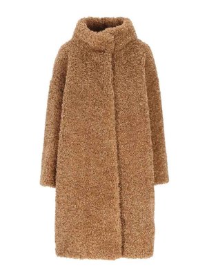 HERNO: Pellicce e montoni - Cappotto Shearling Cammello