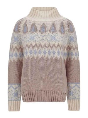 HERNO: Strickpullover mit Rundhalsausschnitt - Rundhalspullover - Weiß