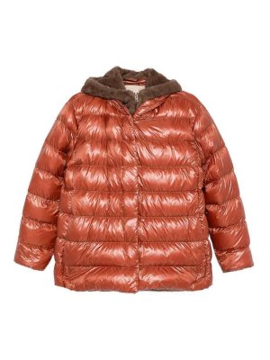 HERNO: Vestes-rembourrees - Blouson Rembourré - Orange Brûlée