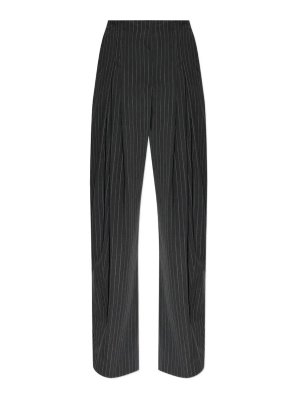 Iro: casual trousers - Kalie Dark Grey Pinstripe Trousers