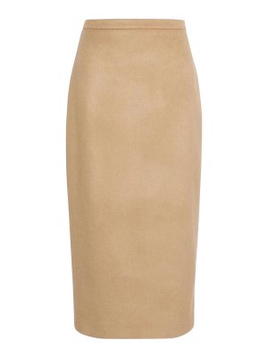 Max Mara: Knee length skirts & Midi - Camel Curtain Skirt