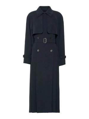 Max Mara: trench coats - Licata Blue Trench Coat